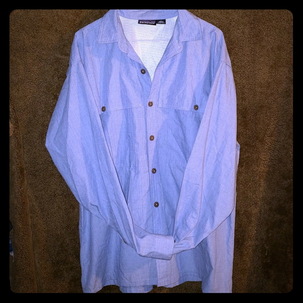 MENS PATAGONIA LONG SLEEVE BREATHABLE BUTTON DOWN